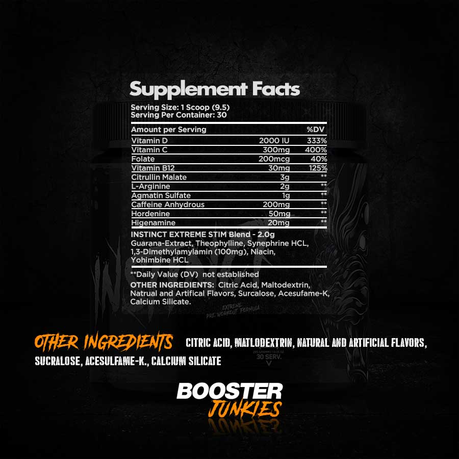BlackOut Supplements Instinct Supplementfacts
